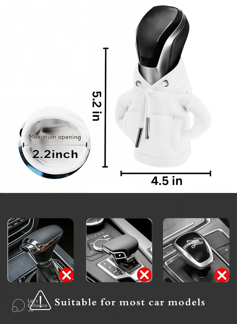 عطري هودي قير، غطاء أنيق صغير بحجم مناسب لناقل الحركة ولون ابيض يضفي مزيدا من الفخامة لسيارتك - Image 4