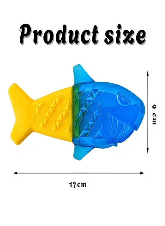 PET FUN Frozen Fish Shape Toy for Dogs & Puppies | TPR Water-Filled Cooling Ice Toy for Teething, Training | Freezable Pet Chew Bone for All Breeds | Dental Care & Summer Relief Play | Bite-Resistant - Image 2