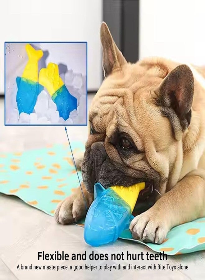 PET FUN Frozen Fish Shape Toy for Dogs & Puppies | TPR Water-Filled Cooling Ice Toy for Teething, Training | Freezable Pet Chew Bone for All Breeds | Dental Care & Summer Relief Play | Bite-Resistant - Image 5