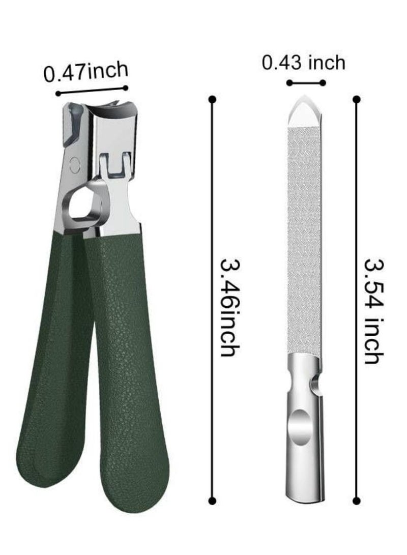 Zikra Nail Clippers,Mess Free Nail Clippers for Men & Women, Ultra Sharp Finger Nail and Toe Nail Clipper Set for Thick Toenails with File - Image 2