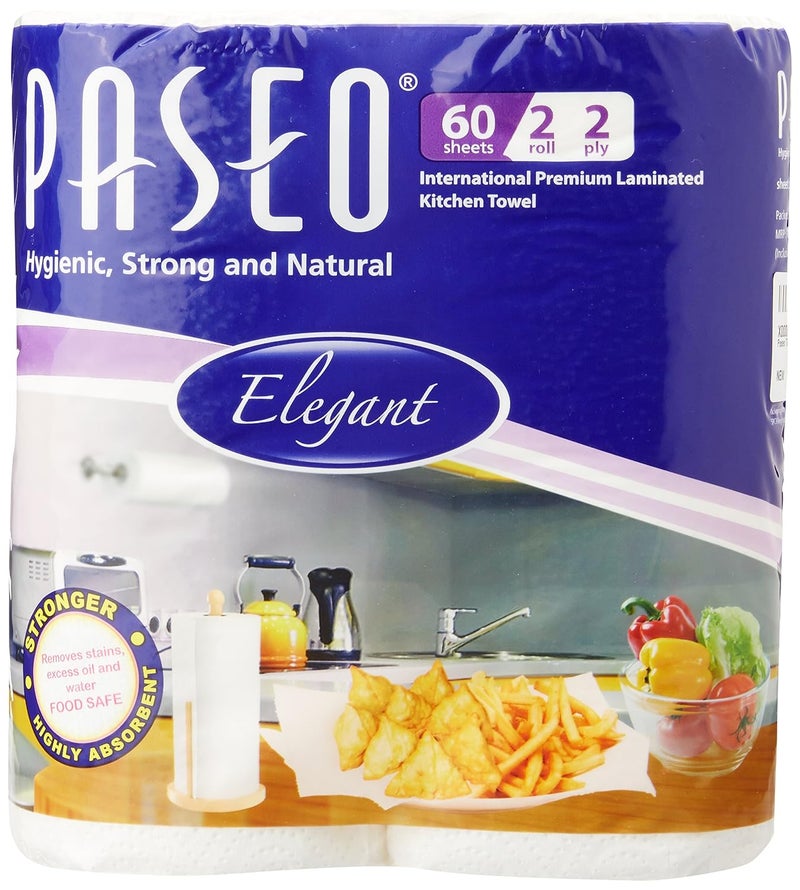 Tissues Plain Kitchen Towels - 2 Rolls