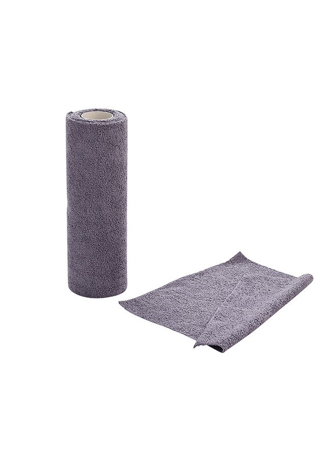 LAWAZIM Cleaning Wipers Roll - 20 Piece 25x25cm Gray - Washable & Reusable Tear-Away Microfiber Cleaning Towels with Lint-Free Design - Ideal for Kitchen, Dishes, Car, Glass, and Surface Cleaning - Image 1