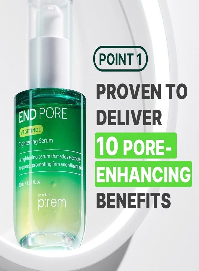 MAKEP:REM MAKE P:REM End Pore Vegetinol Tightening Serum, Advanced Pore Tightening Bakuchiol Serum, Vegan Collagen, and Vitamin B Complex for Sensitive Skin, Korean Skin Care, 1.69 Fl. Oz, 50ml - Image 4