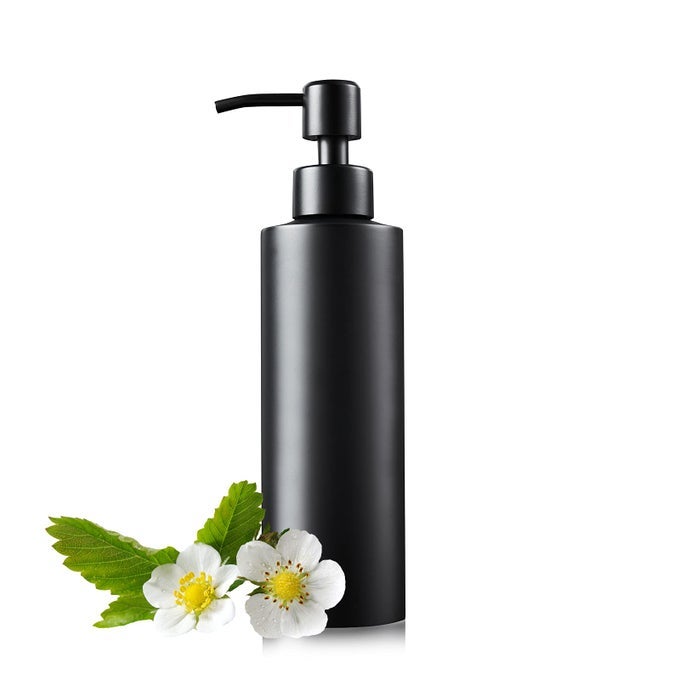 SOAP DISPENSER MATTE BLACK WITH FUNNEL AND NONSLIP COASTER 304 STAINLESS STEEL METAL PUMP HAND SANITIZER BOTTLE FOR BATHROOM AND KITCHEN 12OZ350ML