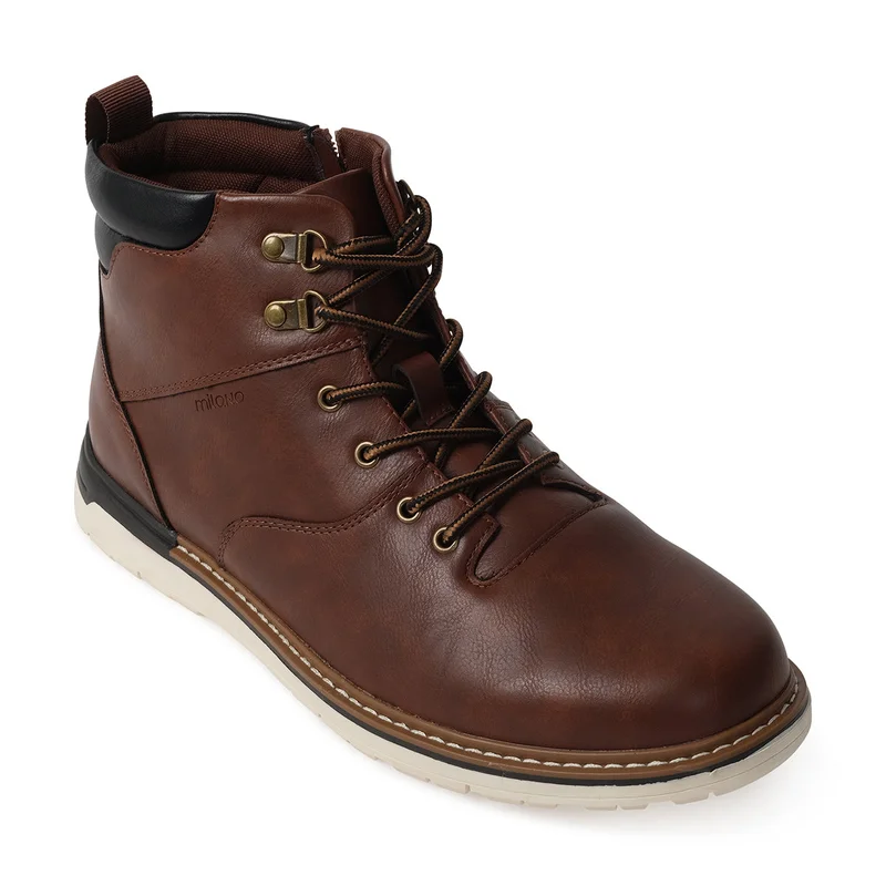 Milano  Carney Mens Biker Boots-Tan for Men | Best Price UAE