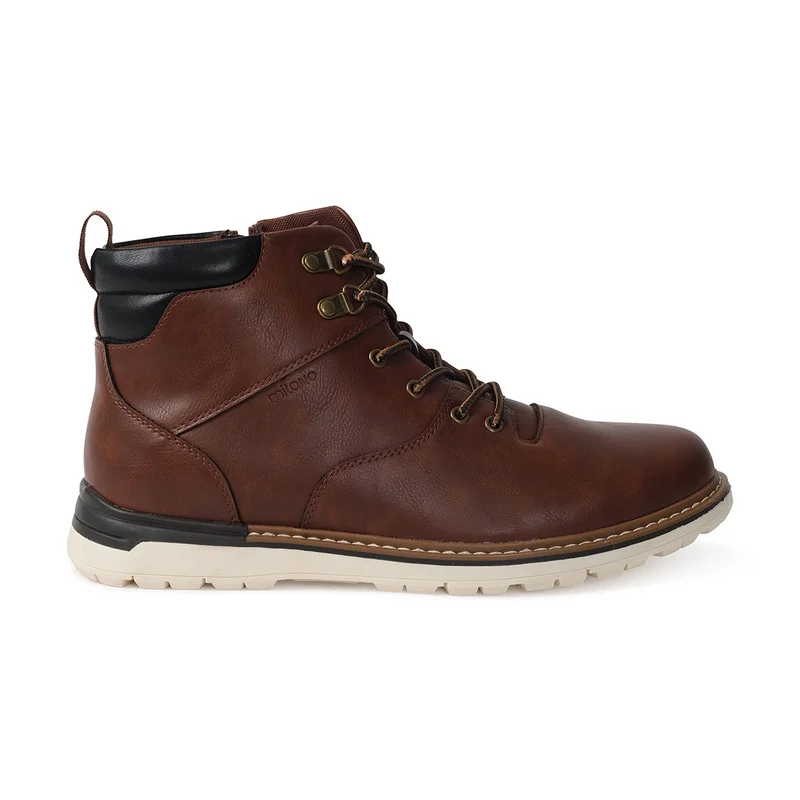 Milano Carney Mens Biker Boots-Tan