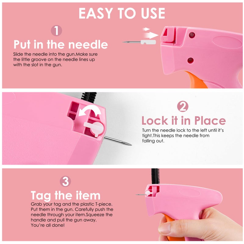 Scopck Stitch Gun for Clothes - Handheld Stitch Gun Quick Clothing Fixer - Tagging Gun - Includes 6 Needle, 1000 Black Fasteners & 1000 White Fasteners - Image 4
