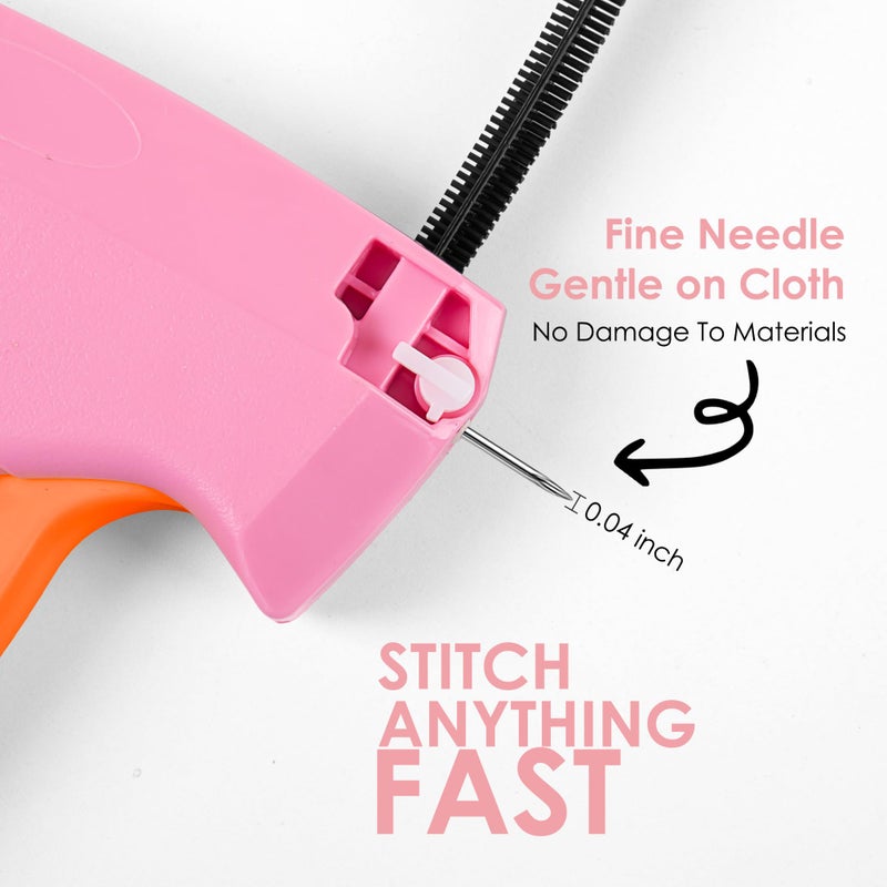 Scopck Stitch Gun for Clothes - Handheld Stitch Gun Quick Clothing Fixer - Tagging Gun - Includes 6 Needle, 1000 Black Fasteners & 1000 White Fasteners - Image 3
