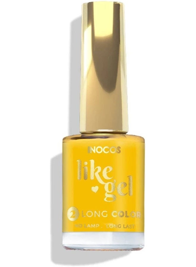 INOCOS Like Gel 2 Long Color Nail Polish 118 Bright Yellow 11ml - Image 1
