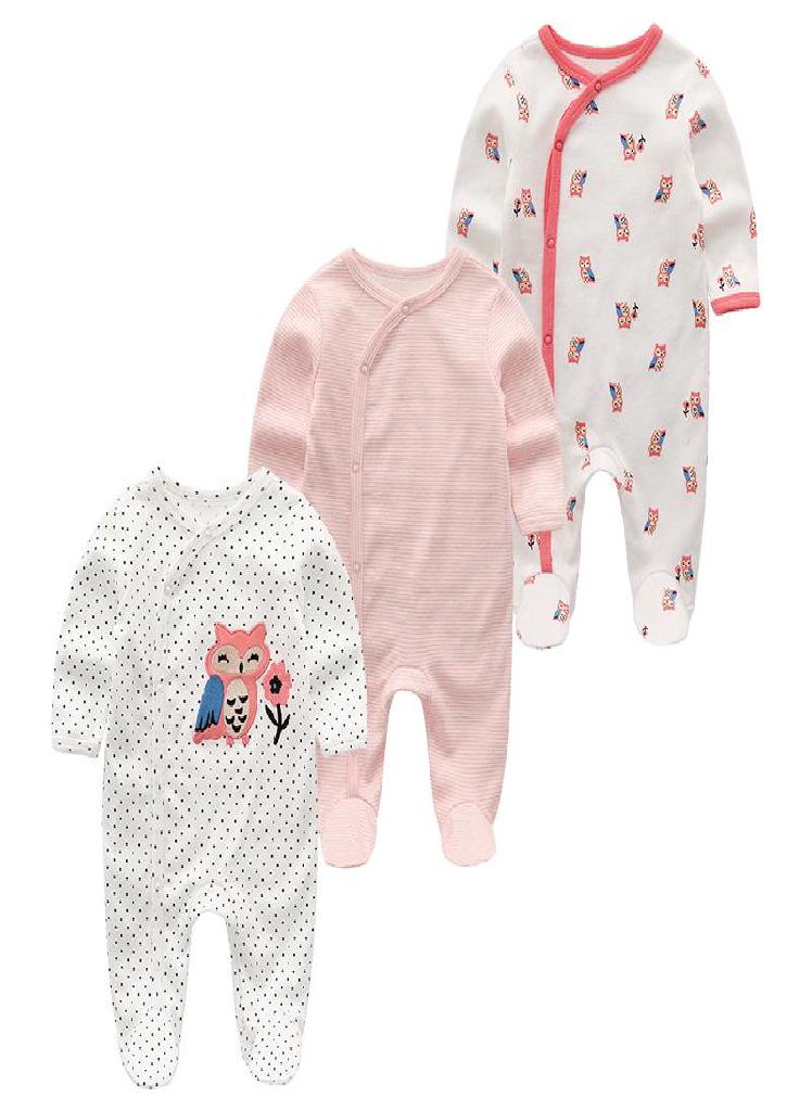 Eckek 3Pcs Baby Boys Clothes Rompers Newborn Girls Clothes Full Sleeve Cotton Infant Toddler Clothing Roupas De Bebe  - Image 5
