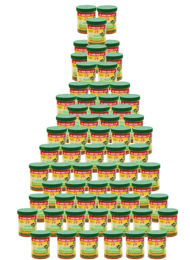 PYRON 64 Pieces Hair Mayonnaise Treatment for Weak & Damaged Hair with Olive Oil 500grams  - Image 1