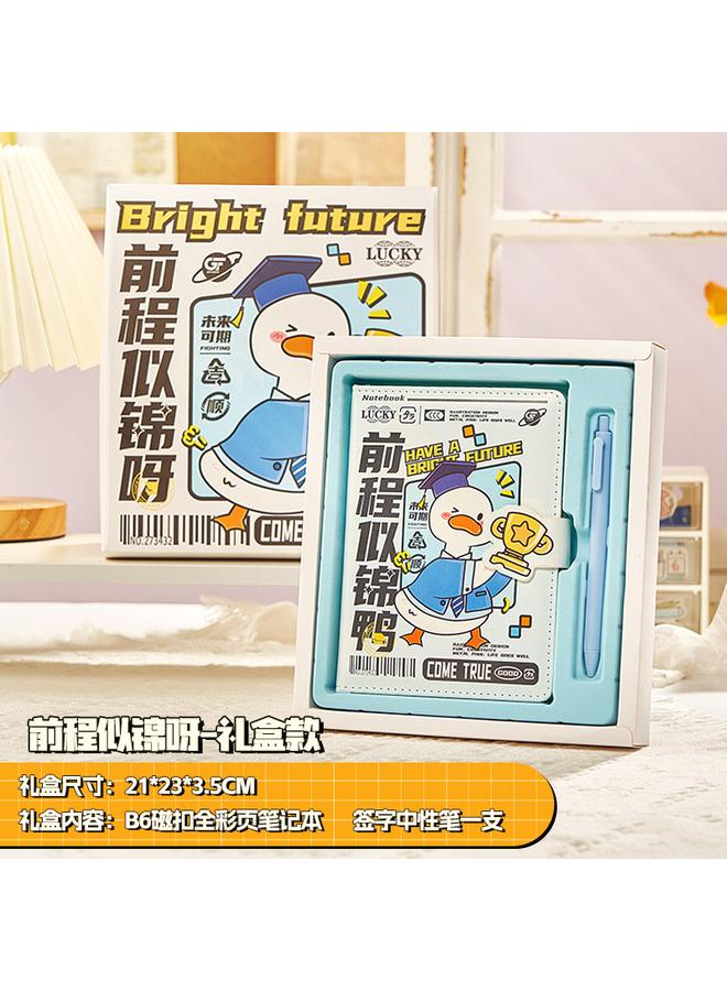 Bluejw Panda Hand Account Book Girl High Beauty Value Award Notebook Creative Gift Birthday Gift Box Suit Student Card - Image 1