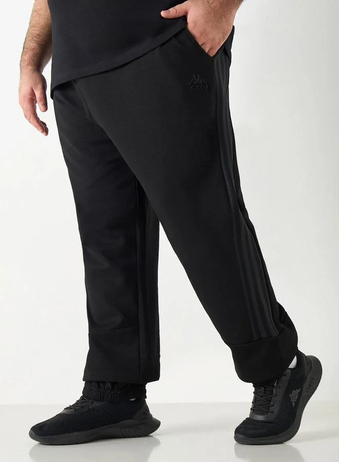 Kappa Kappa Striped Track Pants with Drawstring Closure and Pockets