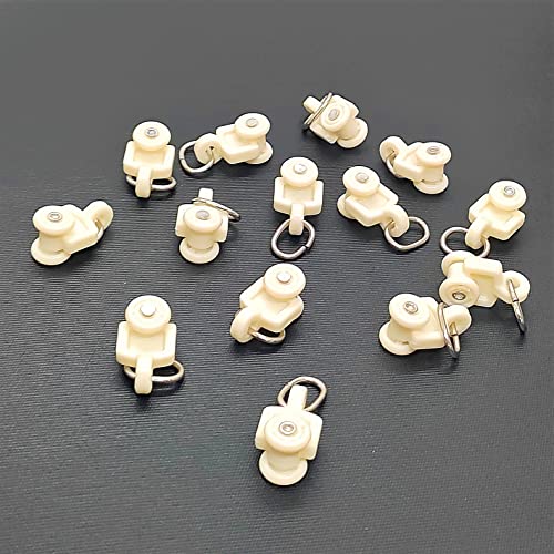 FAPBADRI Heavy Plastic Runners with Wheels for Curtain Channel/Track, Ivory Colour, 100 Pieces - Image 5