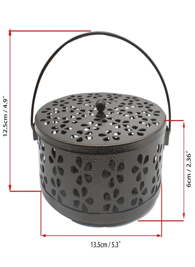 OZXNO 1pcs Mosquito Coil Holder Retro Incense Coils Holder Portable Incense Burner Holders with Handle for Home Camping Indoor Outdoor Patio - Image 2
