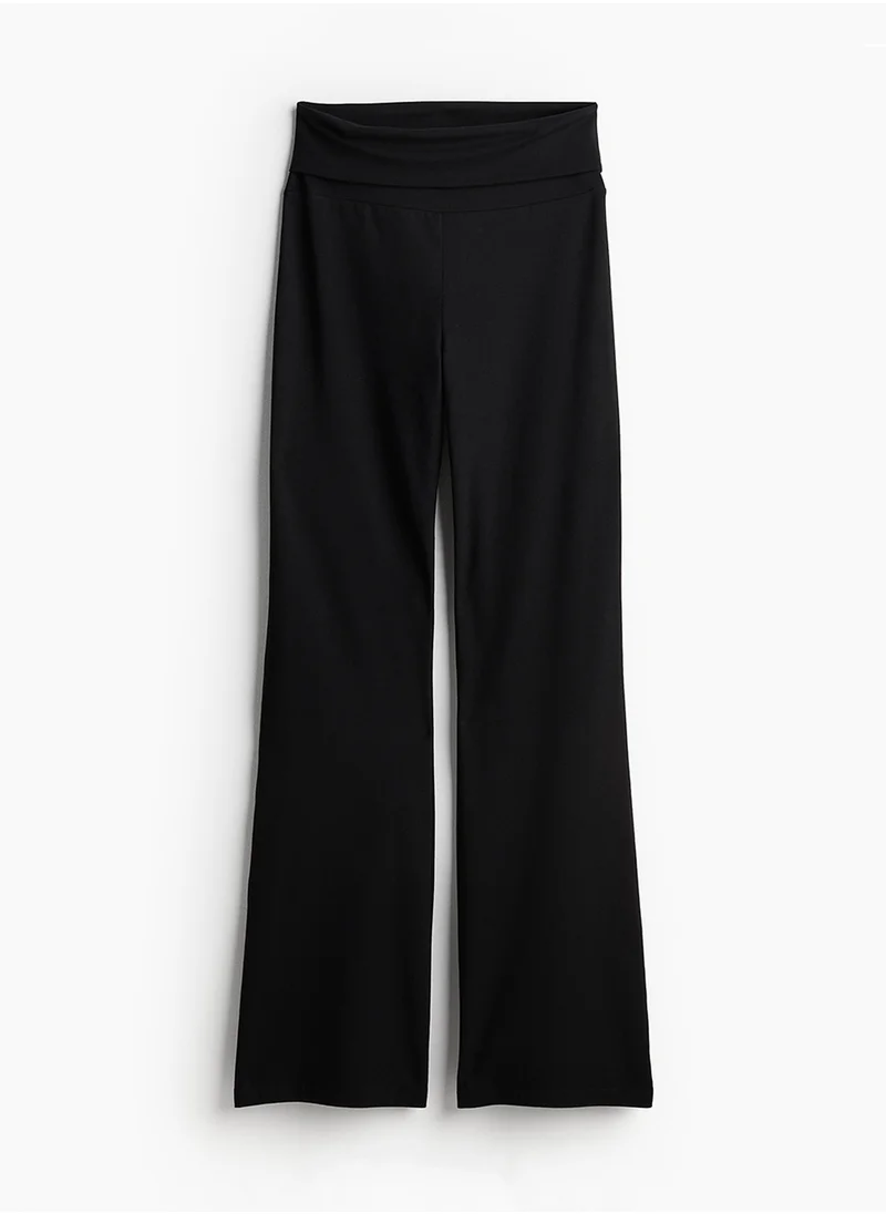 H&M Flared Jersey Trousers