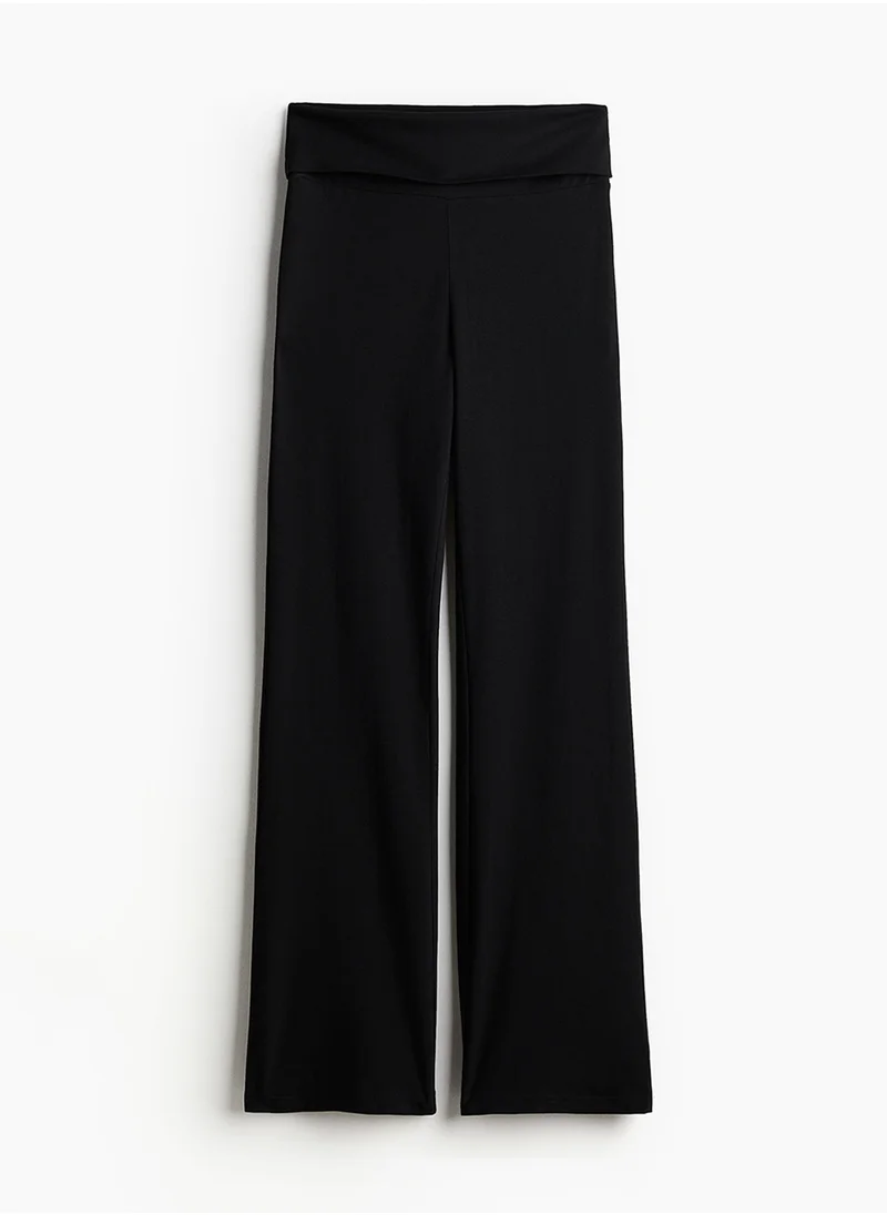 H&M Flared Jersey Trousers