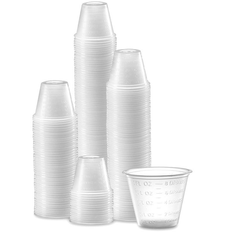 Disposable Medicine Cups 200 Count  1 oz  Sturdy Plastic Measuring  Dosing Cups with EasytoRead Embossed Measurement  30ml Med Cups for Pills Liquid Medication Mixing Paint  More
