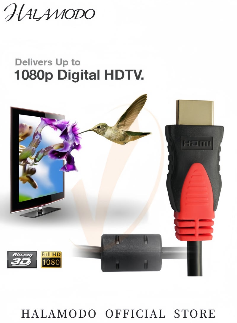 HALAMODO High-Speed 4K HDMI Cable 5ft Ultra HD Gold-Plated Braided Cord 18Gbps Ethernet Audio Return Supports 1080P HDR 3D for HDTV Blu-ray PS4 Xbox and More - Image 3