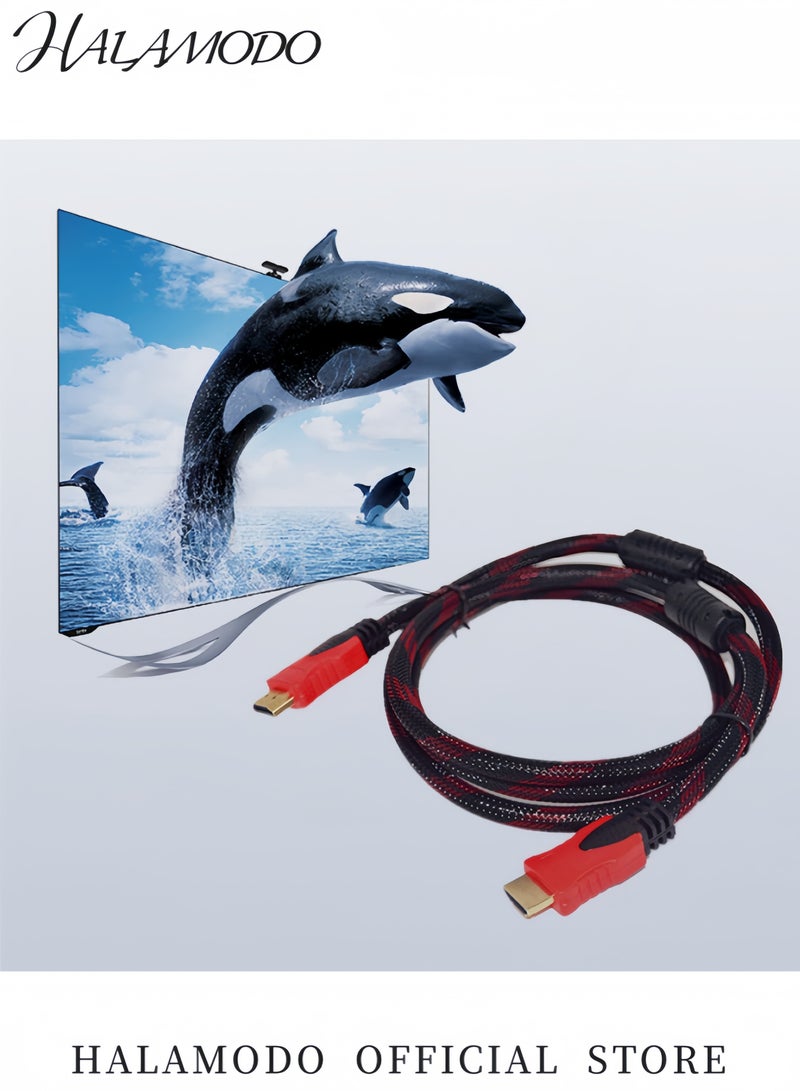 HALAMODO High-Speed 4K HDMI Cable 5ft Ultra HD Gold-Plated Braided Cord 18Gbps Ethernet Audio Return Supports 1080P HDR 3D for HDTV Blu-ray PS4 Xbox and More - Image 2