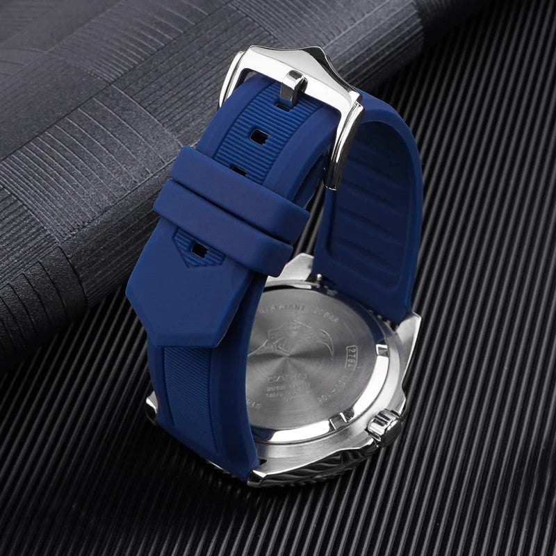 Bluejw Quick Release Waterproof Soft Rubber Replacement Straps with Silver Stainless Steel Buckle for Smart Watch & Sport Watch – Easy to Replace Watch Strap - Image 4
