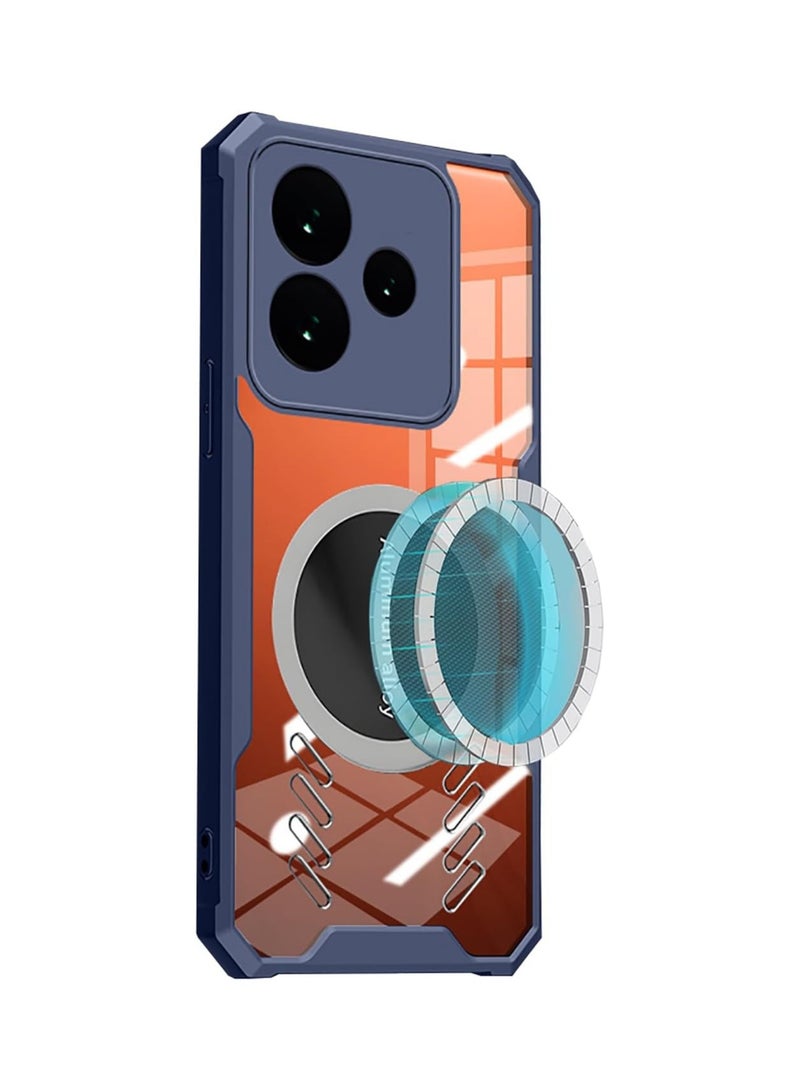 general Magnetic Case for Realme GT 7 / 7T 【Graphene Heat Dissipation】 Clear Wind Corner Shockproof Soft Impact Resistant Hard Back Cover