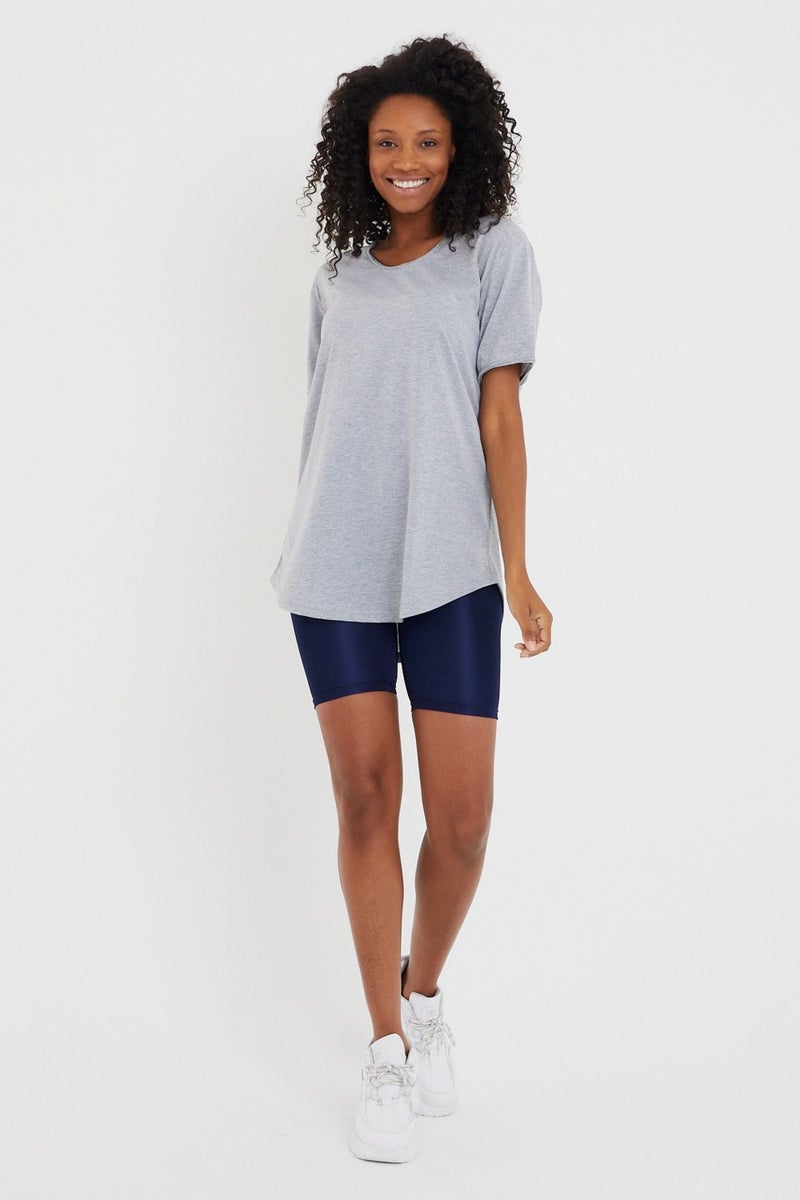 Cool Tarz Cool Style Style Cool Women Gray Dirty Collar Loose T-SHIRT-XKTCPS001R10S  - Image 5