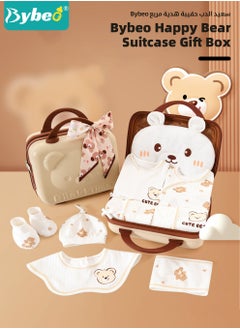 Bybeo 24PCS Newborn Baby Gifts Set, Newborn Layette Gift Set, Baby Clothes Accessories Set for Boys and Girls, Premium Cotton, Perfect Gift Box with Beautifully Suitcase for Spring Summer Autumn Winter  - Image 2