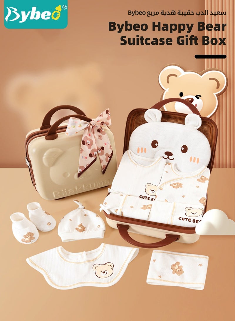 Bybeo 24PCS Newborn Baby Gifts Set, Newborn Layette Gift Set, Baby Clothes Accessories Set for Boys and Girls, Premium Cotton, Perfect Gift Box with Beautifully Suitcase for Spring Summer Autumn Winter - Image 2