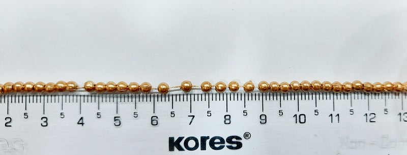 Unikart Antique Gold/Dull Gold 3mm Round Shape Beads for Aari/Maggam Embroidery Blouse Work, Decoration, Craft & DIY Kit (Pack of 2000pcs) - Image 3