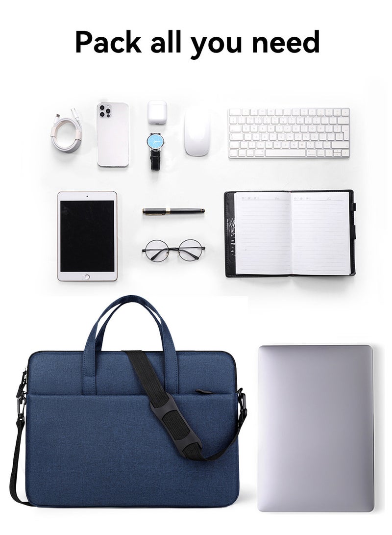 Moovant Laptop Bag for Men Women Fit 15.6 Inch Computer Bag, iPad Bag, Portable Shoulder Bag with Strap for Travel, Business, Blue - Image 5