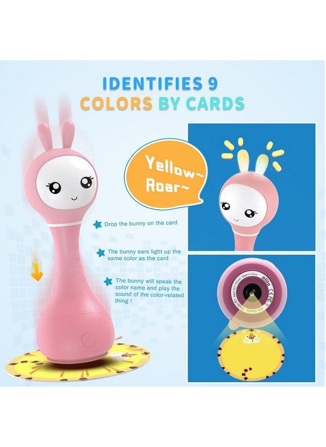 alilo - Bunny Smarty Baby Toys Baby Rattle Musical LightUp Rattles Encourage Developmental Milestones For Babies 024 Months Infants Newborns Smarty Bunny Pink - Image 1