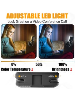 KASTWAVE Videoconferencing Lighting Kit Filming Fill Light Adjustable Color Temperature Camera Light Mini Suction Cup Fill Light Suitable for Live Streaming, Makeup, Video Calls, Etc.  - Image 2