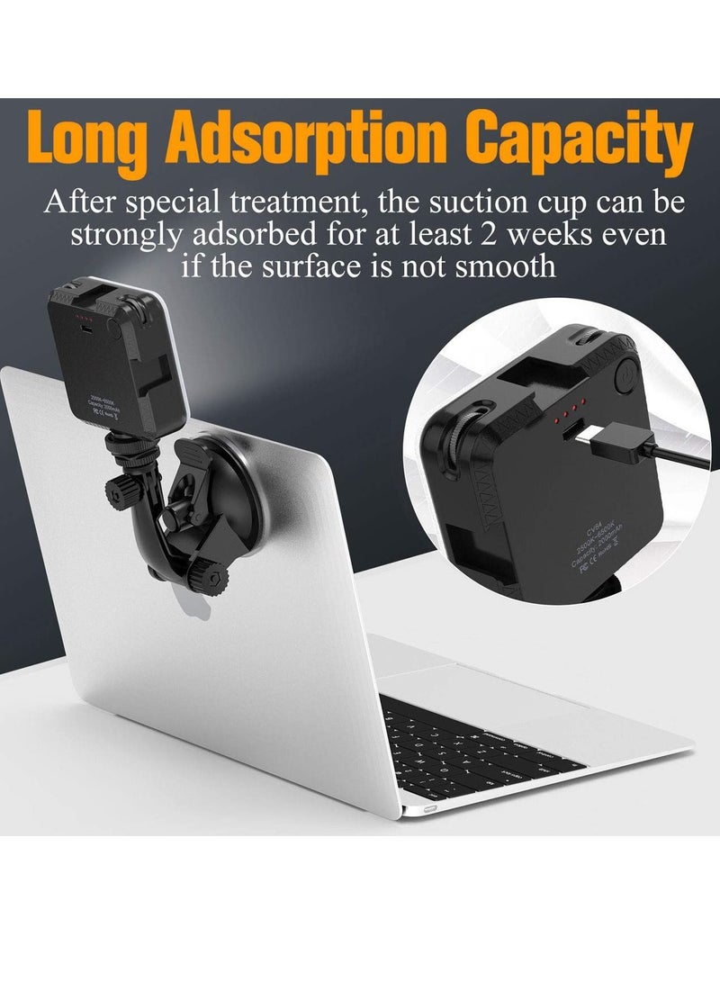KASTWAVE Videoconferencing Lighting Kit Filming Fill Light Adjustable Color Temperature Camera Light Mini Suction Cup Fill Light Suitable for Live Streaming, Makeup, Video Calls, Etc.  - Image 3