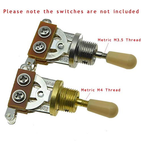 KAISH 20pcs Metric M3.5/M4 Guitar 3 Way Toggle Switch Tip Switch Knobs Guitar Switch Cap for Epi LP Les Paul Cream - Image 3