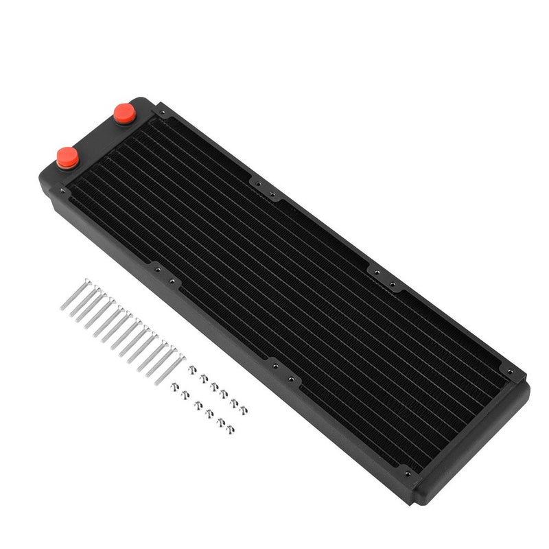 Copper Radiator Heat Sink, Water Cooling Radiator Liquid Heat Exchanger with G1/4 Port for Computer PC, 3D Printer, LED and Beauty Equipment, High Performance Low Noise (360mm) - Image 1