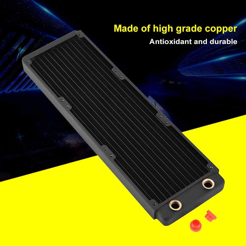 Copper Radiator Heat Sink, Water Cooling Radiator Liquid Heat Exchanger with G1/4 Port for Computer PC, 3D Printer, LED and Beauty Equipment, High Performance Low Noise (360mm) - Image 5