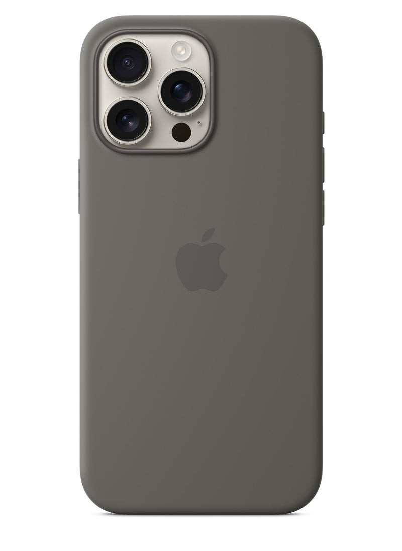 Techie - Apple iPhone 16 Pro Max Silicone Case with MagSafe – Stone Gray - Image 1