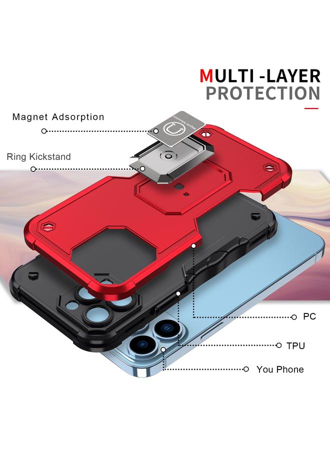 Zaboon Case For iPhone 13 Pro Max Ring Holder Non-slip Armor Phone Case - Image 3