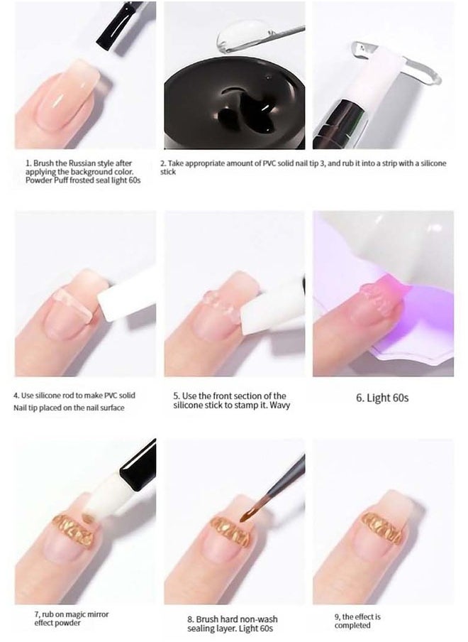 Generic - Solid Nail Glue Gel for Press On Nails, Acrylic Fake Nails 3D PVC Candy Soft Polish, for Nail Strengthening DIY Nail Art Home Salon Use - Image 1