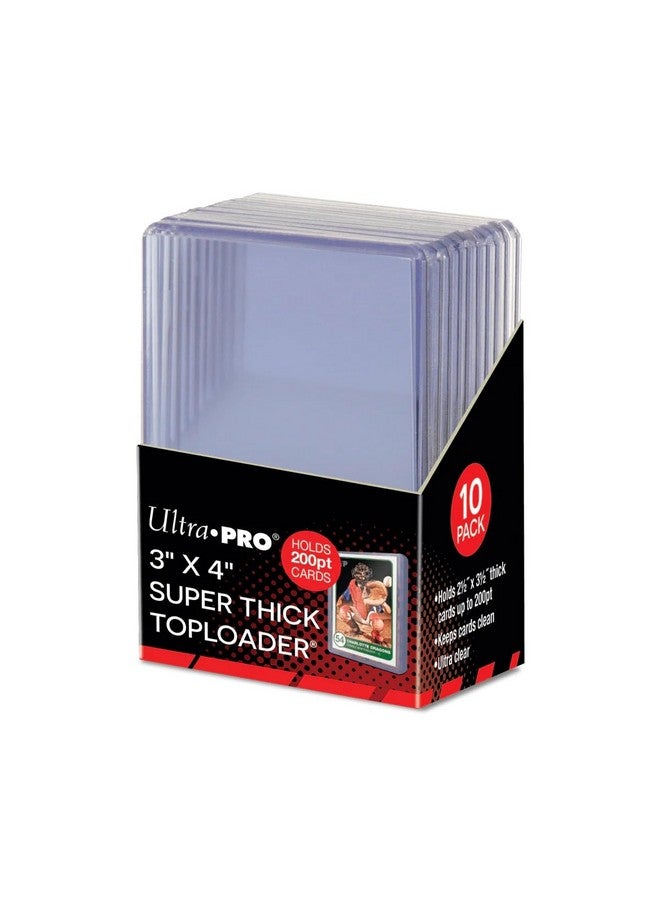 Ultra-Pro 159480 Toploader Game 3" X 4" Super Thick, 10 Pieces, Clear, 15286
