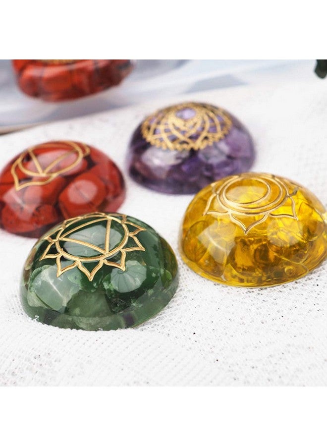 Wehous 7 Chakra Stones Resin Molds 2 Pack Silicone Round Reiki Healing Crystal With Engraved Chakra Symbols Epoxy Resin Casting Mould Diy Crafts Jewelry Pendant Keychain Home Decor Ornament - Image 5