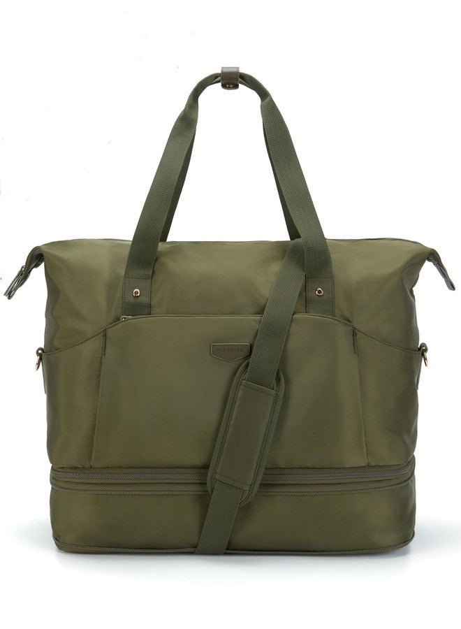 Missnine Expandable Weekender Bag for Women, Travel Duffel Bag, 50L Carry on Overnight Bag with Shoes Compartment for Travel, Gym, Labor and Delivery, Mom Hospital Bags - Image 1
