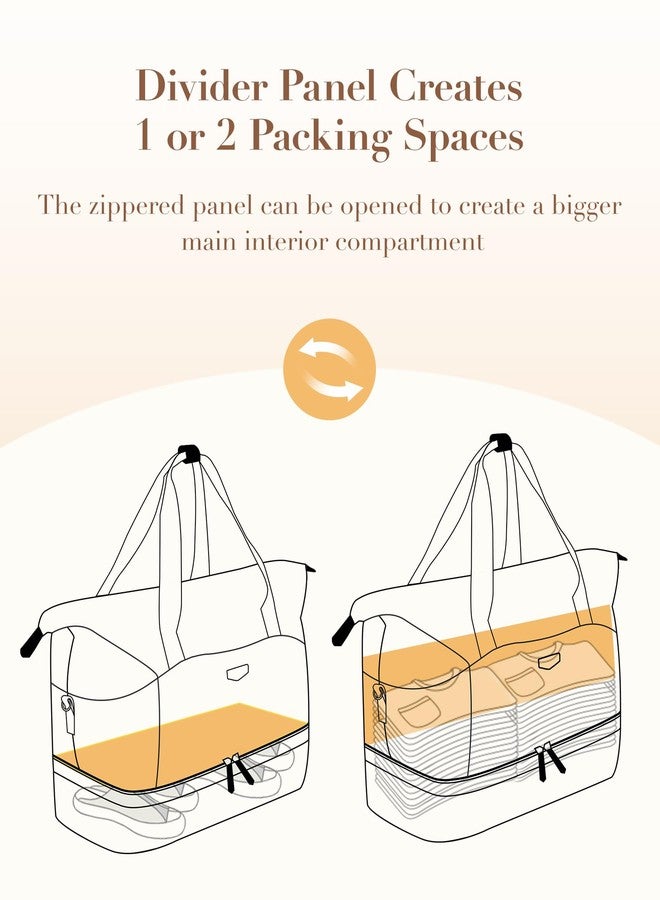 Missnine Expandable Weekender Bag for Women, Travel Duffel Bag, 50L Carry on Overnight Bag with Shoes Compartment for Travel, Gym, Labor and Delivery, Mom Hospital Bags - Image 3