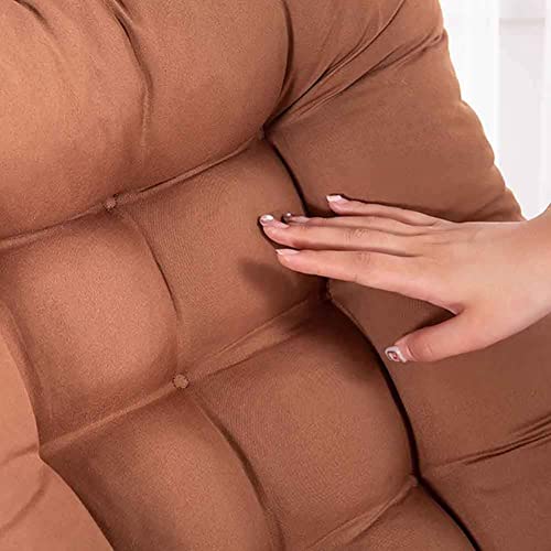 aeTHEric Super Comfy Long Rocking Chair Cushion/Chair Back Rest Pillow/Chair Seat Pad/Long Quilted Chair Cushion/Pad(19x41inch),Brown - Image 3