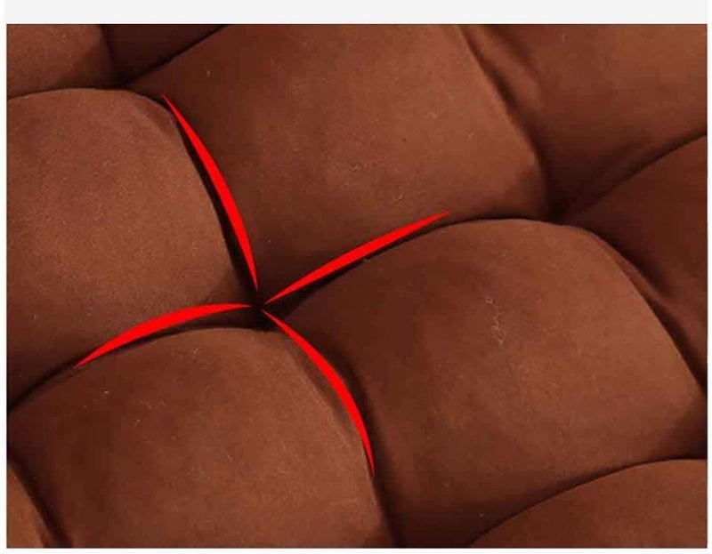 aeTHEric Super Comfy Long Rocking Chair Cushion/Chair Back Rest Pillow/Chair Seat Pad/Long Quilted Chair Cushion/Pad(19x41inch),Brown - Image 2