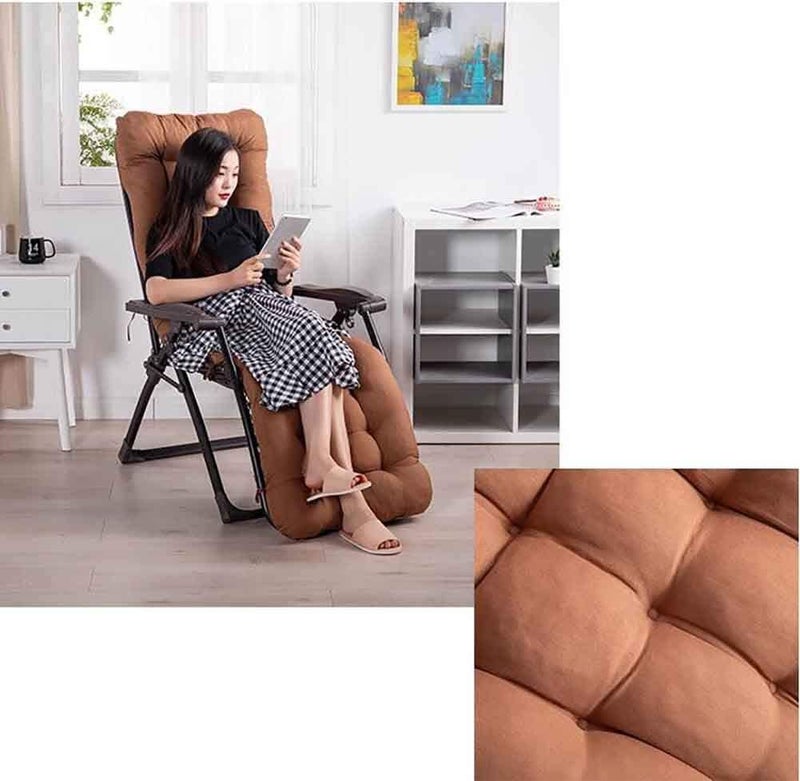 aeTHEric Super Comfy Long Rocking Chair Cushion/Chair Back Rest Pillow/Chair Seat Pad/Long Quilted Chair Cushion/Pad(19x41inch),Brown - Image 4