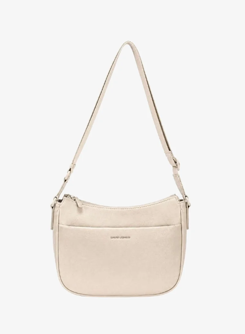 David Jones Dual wear bag for all women model CM8228| Crossbody and shoulder bag with external pockets and adjustable strap| Vegan leather spacious everyday handbag