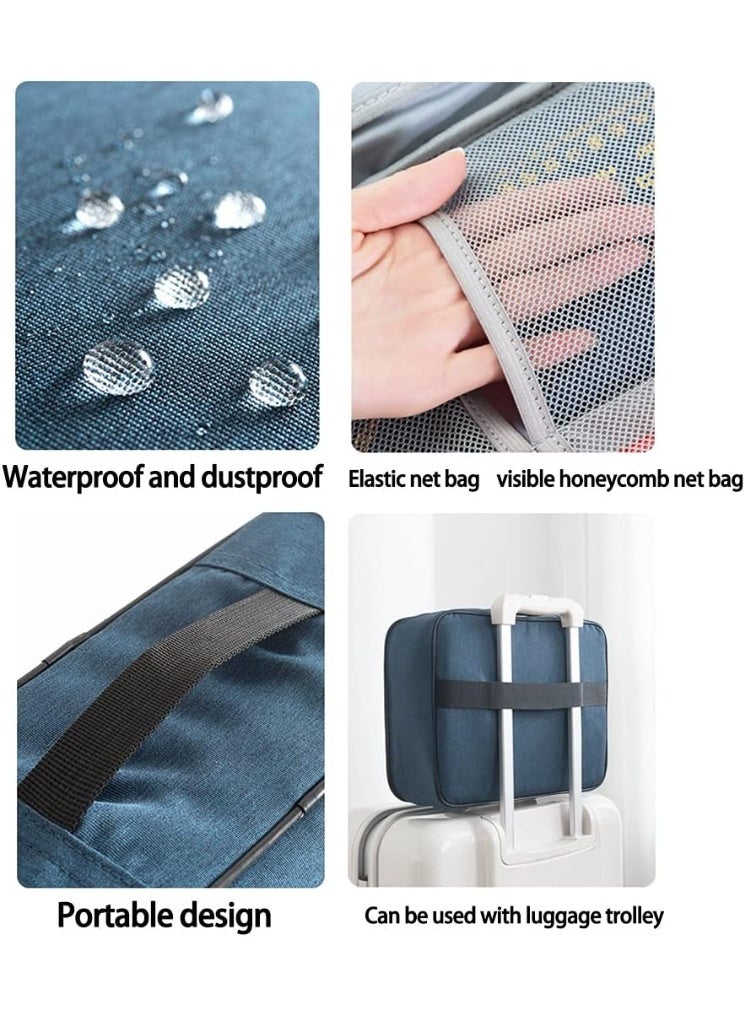 اليسا حقيبة تنظيم مستندات السفر المقاومة للماء مع قفل بكلمة مرور - تخزين كبير متعدد الطبقات للملفات والشهادات، حامل بطاقات بنكية، منظم ملفات محمول للمكتب والمنزل - Image 4