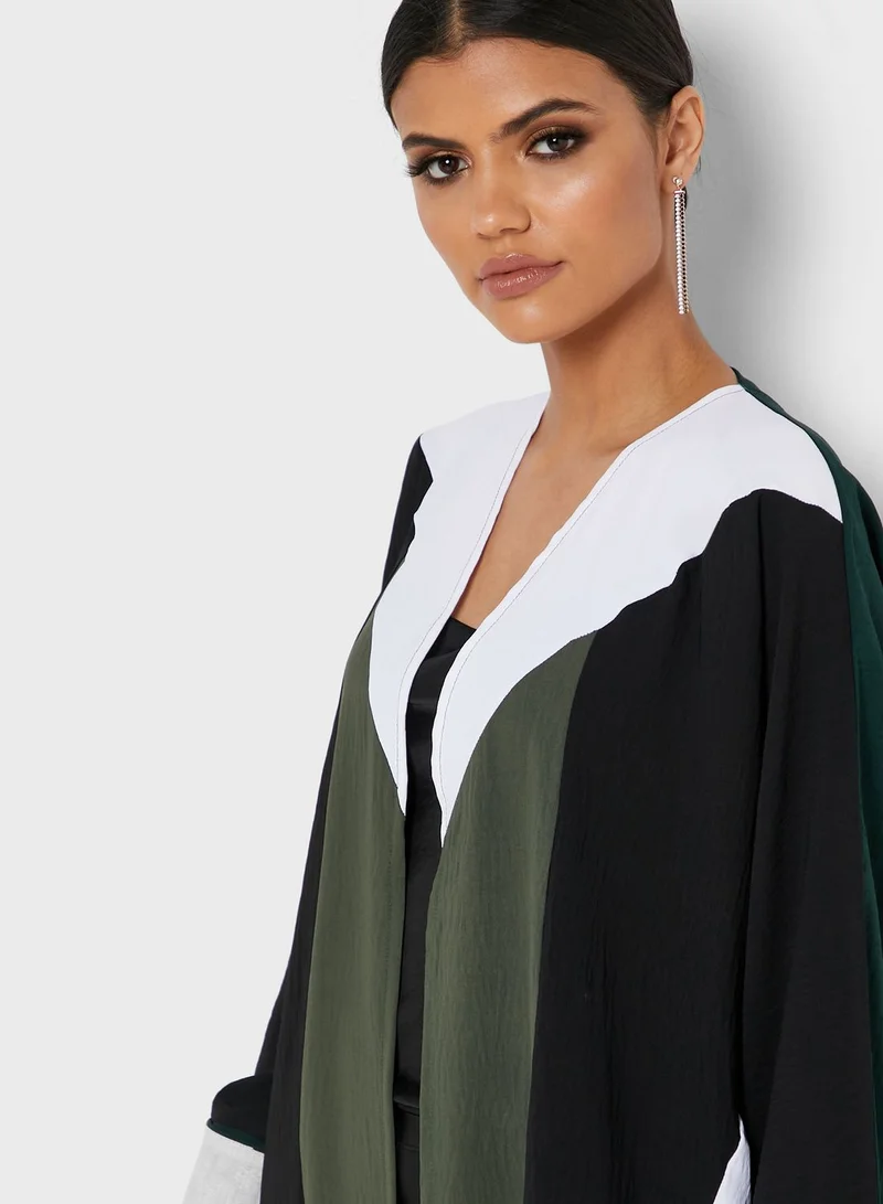 hayas closet Colorblock Abaya
